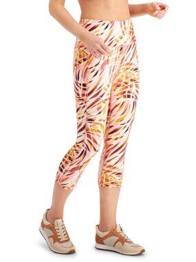 Ideology Womens Activewear Performance Printed Cropped Leggings